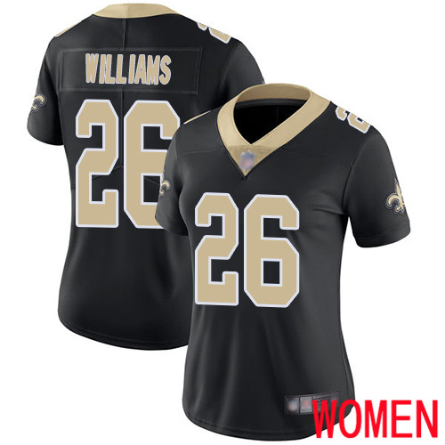 New Orleans Saints Limited Black Women P J  Williams Home Jersey NFL Football #26 Vapor Untouchable Jersey->nfl t-shirts->Sports Accessory